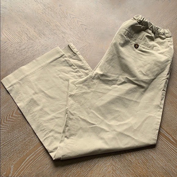 LIZ LANGE Maternity Elastic Cropped Kaki Pant 8 - Picture 6 of 6